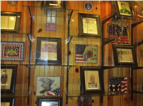 display case featuring our area Veterans display case featuring our area Veterans